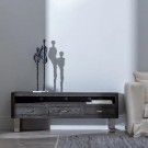 Tv-benk svart tre/stål 160x40x59cm thumbnail