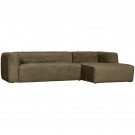 WOOOD BEAN CORNER SOFA RIGHT STRUCTURE VELVET MOSS thumbnail