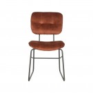 DEZ DINING CHAIR RUST VELOUR thumbnail