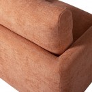 WOOOD OSCAR SWIVEL ARMCHAIR IN COARSE FABRIC - SALMON  thumbnail