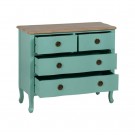COMMODE TURQUOISE WOOD 93 X 38 X 78 CM thumbnail