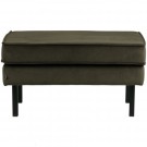 WOOOD RODEO HOCKER ON LEGS VELVET DARK GREEN HUNTER thumbnail