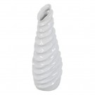 VASE WHITE CERAMIC DECORATION 18 X 17 X 49 CM thumbnail