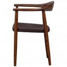 Vtwonen EMBRACE DINING CHAIR BRAIDED SEAT DARK BROWN thumbnail