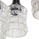 Multiple hengende lampe med 4 glass sort/ glass thumbnail