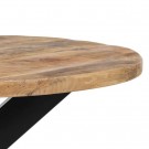 MAIN TABLE NATURAL-BLACK WOOD-IRON MANGO 80 X 80 X 45 CM thumbnail