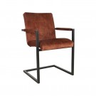 MILO DINING CHAIR RUST VELOUR thumbnail