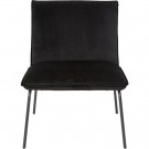 Namsen - Lenestol Svart velur 73.5x63x82.5 Velur, metall, 1stk- i pakke thumbnail