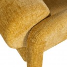 WOOOD LENNY ARMCHAIR IN MATT COARSE VELVET - GOLD / YELLOW thumbnail