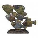 FIGURE FISHES WOOD DECORATION 60 X 11,50 X 52 CM thumbnail
