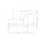 Vtwonen COUPLE CORNER ELEMENT LIGHT GREY thumbnail