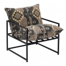 Lenestol svart-taupe stoff-metall 70x84x86 thumbnail