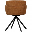 WOOOD FENNE SWIVEL DINING CHAIR WOVEN FABRIC GINGER thumbnail