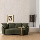3 SEATER SOFA GREEN FABRIC ROOM 197 X 96 X 75 CM thumbnail