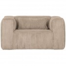 WOOD BEAN ARMCHAIR IN WIDE CORD VELVET - COLOR: TRAVERTIN thumbnail