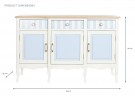 PAULOWNIA 140X45X90 WHITE thumbnail