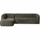 WOOOD SLOPING CORNER SOFA LEFT STRUCTURE VELVET FROST thumbnail
