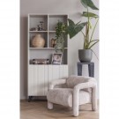 WOOOD LENNY ARMCHAIR IN MATT COARSE VELVET - SPOTTED SAND COLOR thumbnail