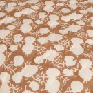 BEPUHO Foliage quilt/plaid with print hand quilted brown 220x265cm thumbnail