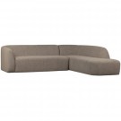 WOOOD SLOPING CORNER SOFA RIGHT LIGHT BROWN MELANGE thumbnail