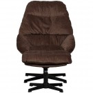 WOOOD YARO SWIVEL ARMCHAIR WITH FOOTSTOOL - ESPRESSO thumbnail