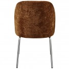 WOOOD VOGUE DINING CHAIR 3D CHENILLE MID BROWN CHROME thumbnail