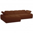 WOOOD MOJO CHAISE LONGUE LEFT BOUCLÉ RUST BROWN MELANG thumbnail