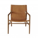 Beja stol med armlene Teak / skinn KONJAKK FARGET thumbnail