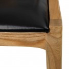 Spisestol natur-sort teak tre-skinn 55x54x77 thumbnail