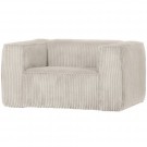 WOOD BEAN ARMCHAIR IN WIDE CORD VELVET - NATURAL COLOR thumbnail