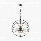LUNA MATT BLACK & BRUSHED GOLD METAL SPUTNIK PENDANT thumbnail