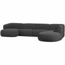 WOOOD POLLY SOFA U-SHAPE RIGHT GREY thumbnail