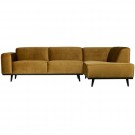 WOOOD STATEMENT CORNER SOFA RIGHT VELVET HONEY YELLOW thumbnail