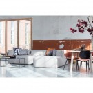 WOOOD BEAN CORNER SOFA RIGHT INCL. CUSHIONS LIGHT GREY thumbnail