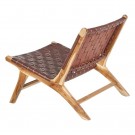 Lenestol teak tre-skinn 87x83x66 thumbnail