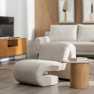 ARMCHAIR BEIGE FABRIC ROOM 60 X 90 X 63 CM thumbnail