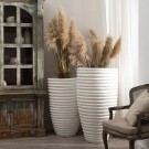 VASE WHITE FIBER CEMENT DECORATION 82 X 82 X 120 CM thumbnail