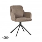SVIVEL DINING CHAIR TAUPE MICROLEATHER thumbnail