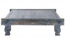 COFFEE TABLE TEAK 150X150X40 CARVED AZUL ROZADO thumbnail