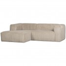WOOOD BEAN CHAISE LONGUE LEFT HEFTY RIBCORD TRAVERTIN thumbnail
