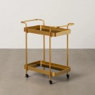 CAMARERA FURNITURE GOLDEN METAL-GLASS 63 X 38 X 75 CM thumbnail