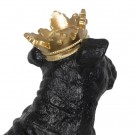 FIGURE BULL DOG BLACK-GOLD POLYRESIN 15,50 X 18,40 X 25,50 C thumbnail