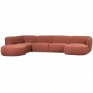 WOOOD POLLY SOFA U-SHAPE LEFT PINK thumbnail