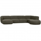 WOOOD POLLY SOFA U-SHAPE RIGHT WARM GREEN thumbnail