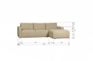 Vtwonen BAR CHAISE LONGUE WOVEN FABRIC RIGHT SAND thumbnail