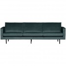 WOOOD RODEO SOFA 3 SEATER VELVET TEAL thumbnail