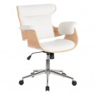 Kontorstol med 5 trinser NATURAL - WHITE 68 X 62 X 85 CM thumbnail