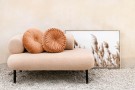 COUCH POLYESTER METAL 127,5X73,5X64 BEIGE thumbnail