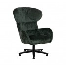 ARMCHAIR REVOLVING MUSTARD / GREEN FABRIC-METAL 78 X 84,50 X 104,50 thumbnail
