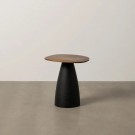 DINING TABLE BROWN WOOD-IRON ROOM 130 X 115 X 76 CM thumbnail